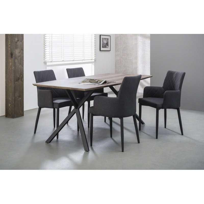 Table ovale pieds métal Table à manger pieds métal