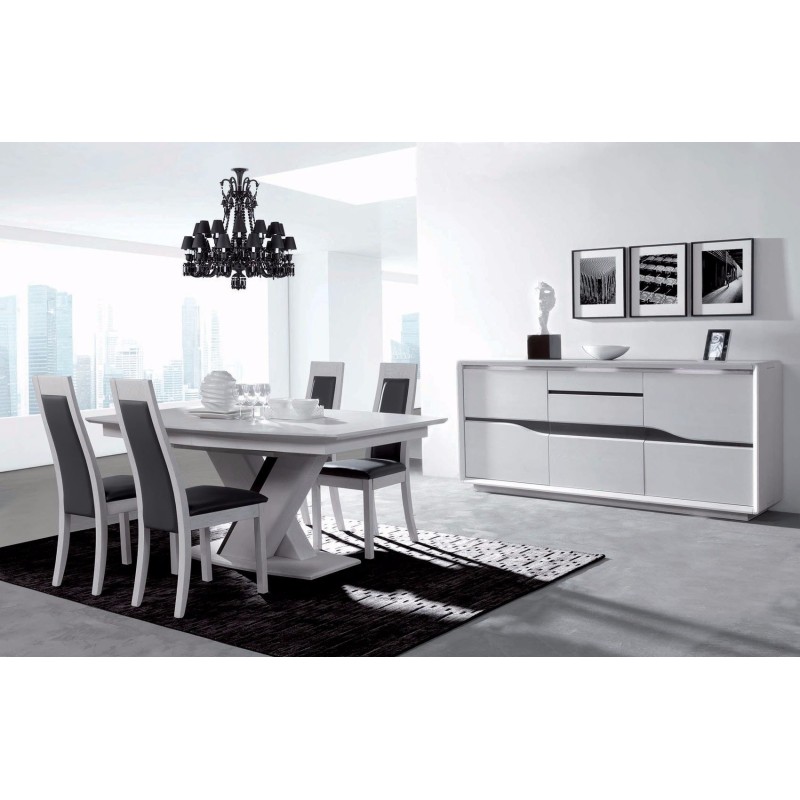 Table ovale blanche 180 x 105 cm