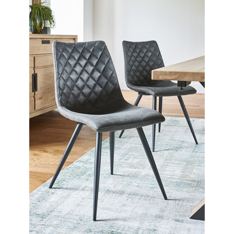 CHAISE TISSU PIEDS METAL